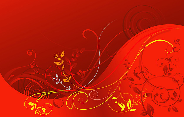 EPS 식물 문양 줄기 백그라운드 잎 무늬 일러스트 사람없음 빨간색 퓨전 팝아트 국내일러스트 컬러 그림 파일형식 벡터