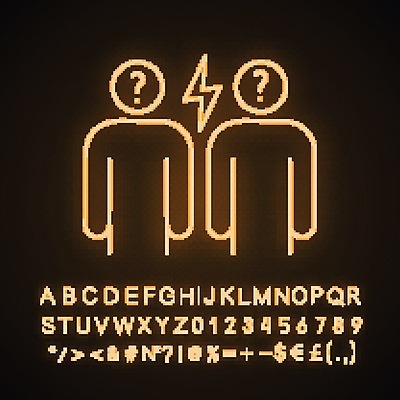 EPS 해외이미지 알파벳 감정 일러스트 텍스트 통신 관계 스트레스 타이포그라피 그래픽 장식 빛 숫자 분노 짜증 번개 질문 충돌 편지 심볼 오브젝트 사인 네온 볼트 문제 반대 빛망울 말다툼 소통 고립 공격적 광 엘리먼트 위기 증상 해외202009 해외일러스트 문자 영어 컨셉 날씨 공구 싸움 파일형식 벡터