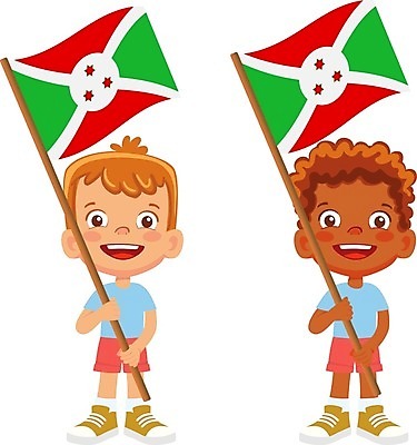 EPS 해외이미지 전신 무료이미지 남자 어린이 일러스트 들기 소년 두명 국기 부룬디 소년만 해외202009 해외202105 해외일러스트 모션 사람 남자만 어린이만 파일형식 벡터
