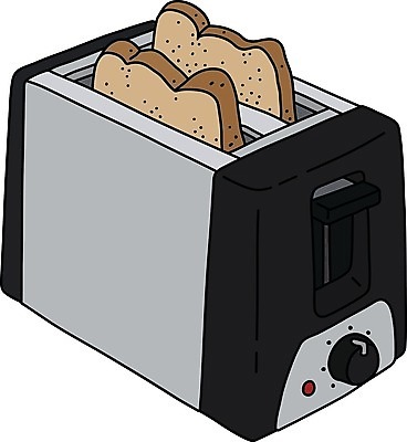EPS 해외이미지 음식 빵 일러스트 주방 검은색 어둠 기계 아침식사 플라스틱 만화 굽기 먹기 토스트 철강 해외202009 해외일러스트 컬러 모션 재질 식사 구이 파일형식 벡터