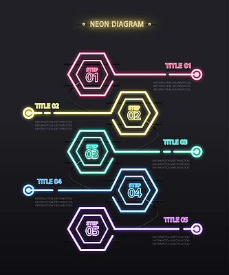 일러스트 사람없음 그래픽 세트 컬러풀 인포그래픽 심플 네온 육각형 국내일러스트 AI파일 도형 컬러 파일형식 벡터