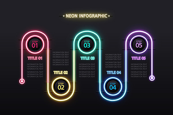일러스트 사람없음 그래픽 세트 컬러풀 인포그래픽 원형 심플 네온 국내일러스트 AI파일 도형 컬러 파일형식 벡터