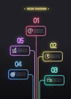 일러스트 사람없음 그래픽 세트 컬러풀 인포그래픽 심플 네온 국내일러스트 AI파일 컬러 파일형식 벡터