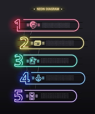 일러스트 사람없음 그래픽 세트 컬러풀 인포그래픽 심플 네온 국내일러스트 AI파일 컬러 파일형식 벡터