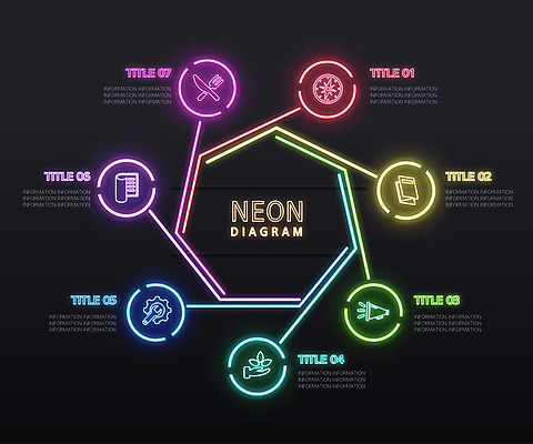 일러스트 사람없음 그래픽 세트 컬러풀 인포그래픽 원형 심플 네온 다각형 국내일러스트 AI파일 도형 컬러 파일형식 벡터