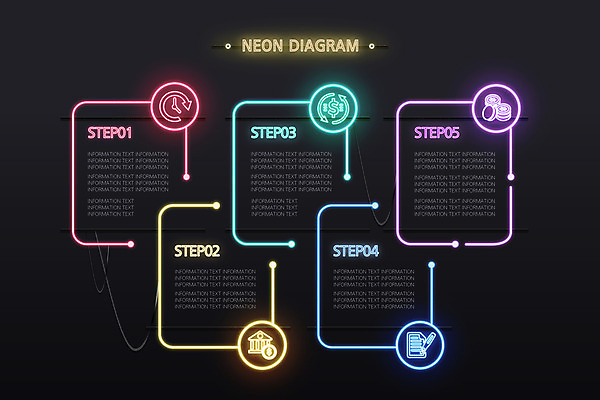 곡선 일러스트 사람없음 그래픽 세트 컬러풀 인포그래픽 심플 네온 국내일러스트 AI파일 선 컬러 파일형식 벡터