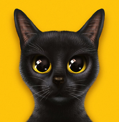 PSD 동물 한마리 일러스트 사람없음 반려동물 노란색 귀여움 고양이 눈동자 반려 증명사진 봄베이 반려묘 국내일러스트 1 컬러 컨셉 포유류 눈_신체부위 파일형식