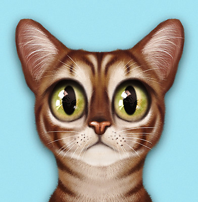 PSD 동물 한마리 일러스트 사람없음 파란색 반려동물 귀여움 고양이 눈동자 반려 증명사진 반려묘 토이거 국내일러스트 1 컬러 컨셉 포유류 눈_신체부위 파일형식