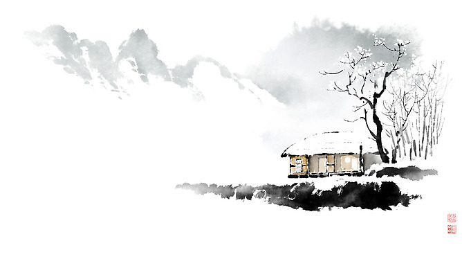 PSD 나무 설경 일러스트 캘리그라피 붓터치 주택 초가집 풍경 사람없음 나뭇가지 눈 숲 절기 동양화 언덕 번짐 산수화 입동 설산 국내일러스트 자연요소 식물 계절 겨울 날씨 산 한옥 미술 건물 파일형식 효과