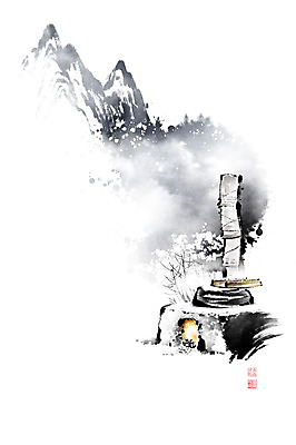 PSD 나무 설경 일러스트 캘리그라피 불 붓터치 굴뚝 풍경 사람없음 나뭇가지 눈 연기 가마솥 장작 절기 동양화 번짐 산수화 부뚜막 입동 설산 국내일러스트 자연요소 식물 계절 겨울 날씨 산 미술 솥 파일형식 효과