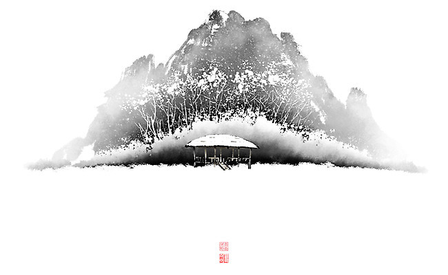 PSD 나무 설경 일러스트 캘리그라피 붓터치 주택 초가집 풍경 초원 사람없음 나뭇가지 눈 숲 절기 동양화 정자 번짐 산수화 입동 설산 초가지붕 국내일러스트 자연요소 식물 건축물 계절 겨울 지붕 날씨 산 한옥 미술 건물 파일형식 효과