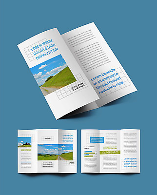 템플릿 표지디자인 표지 ZIP 내지 길 리플렛 하늘색 3단접지 팜플렛 초원 사람없음 파란색 시골 인디자인 INDD 이미지템플릿 컬러 파일형식