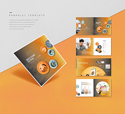 템플릿 여자 남자 ZIP 리플렛 중년 50대 모바일 팜플렛 20대 성인 세명 노트북 스마트폰 주황색 한국인 원형 인디자인 INDD 비대면서비스 이미지템플릿 도형 컬러 사람 동양인 청년 전자제품 핸드폰 스마트기기 서비스 파일형식 언택트