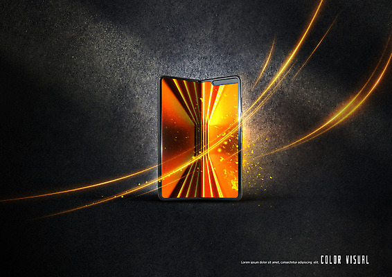 PSD 편집이미지 사람없음 빛 스마트폰 스마트기기 3D 디지털 검은색 주황색 편집3D 컬러 전자제품 핸드폰 디지털합성 파일형식