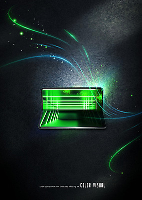 PSD 편집이미지 사람없음 초록색 빛 스마트폰 스마트기기 3D 디지털 검은색 편집3D 컬러 전자제품 핸드폰 디지털합성 파일형식