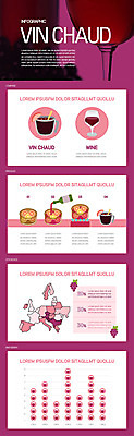분홍색 오렌지 과일 일러스트 포도 그래프 주류 사람없음 와인 인포그래픽 뱅쇼 국내일러스트 AI파일 음료 컬러 파일형식 벡터