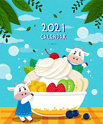 하늘색 두마리 일러스트 딸기 여름음식 프레임 바나나 키위 사람없음 여름 귀여움 달력 소띠 체리 소 블루베리 과일빙수 7월 프레임일러스트 2021년 제철음식 신축년 흰소 국내일러스트 AI파일 계절 음식 컨셉 2 과일 포유류 파란색 십이지신 날짜 연도 빙수 제철 파일형식 벡터 여름_계절