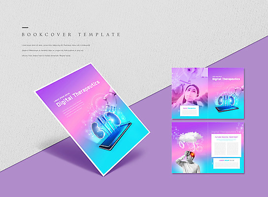 PSD 템플릿 표지디자인 북디자인 출판디자인 여자 표지 남자 ZIP 내지 리플렛 40대 중년 북커버 의학 한명 팜플렛 성인 두명 치료 30대 스마트폰 보라색 한국인 신장 로봇 로봇팔 디지털치료제 이미지템플릿 1 컬러 사람 동양인 장년 핸드폰 스마트기기 비뇨기관 파일형식