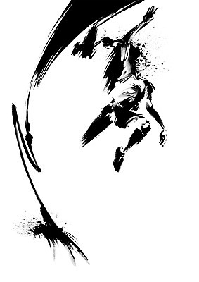 PSD 남자 운동화 신발 일러스트 캘리그라피 붓터치 흑백 건강 한명 사람 운동 점프 파이팅 연습 번짐 도움닫기 멀리뛰기 액션 남자한명만 국내일러스트 1 모션 촬영기법 남자만 파일형식 효과