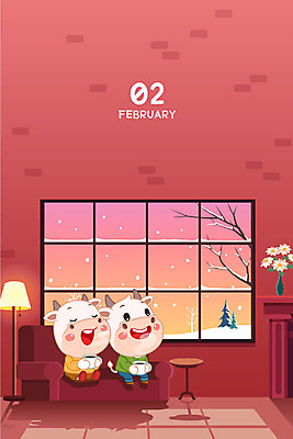 두마리 일러스트 창문 새해 프레임 실내 사람없음 갈색 귀여움 달력 눈 소띠 소 차 소캐릭터 2월 프레임일러스트 2021년 신축년 흰소 국내일러스트 AI파일 자연요소 음료 컬러 동물캐릭터 컨셉 2 포유류 날씨 내부 십이지신 날짜 연도 파일형식 벡터