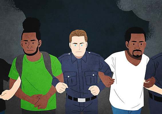 PSD 백인 남자 흑인 일러스트 상반신 세명 팔짱 사회이슈 인종차별 국내일러스트 서양인 컨셉 모션 사람 차별 파일형식