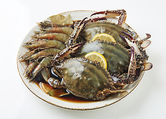 포토 JPG 스튜디오촬영 그릇 접시 음식 실내 사람없음 게 흰배경 기호식품 게장 간장게장 새우장 국내포토 식기 한식 백그라운드 갑각류 내부 흰색 게요리 파일형식