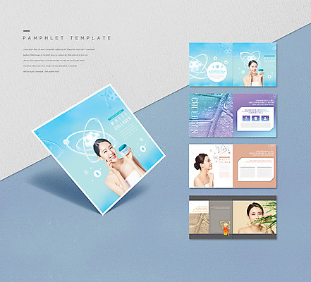 템플릿 여자 ZIP 리플렛 마스크 팜플렛 여러명 20대 성인 파란색 뷰티 화장품 한국인 피부 원자 콜라겐 의료성형뷰티 성인여자만 인디자인 INDD 이미지템플릿 컬러 다수 사람 동양인 청년 신체부위 단백질 여자만 성인만 파일형식