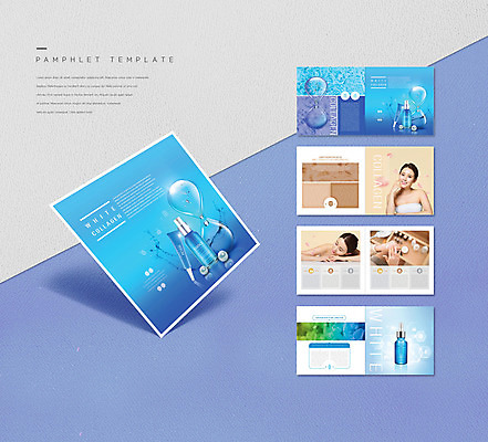 템플릿 손 ZIP 리플렛 팜플렛 20대 성인 두명 신체부위 파란색 뷰티 화장품 한국인 원자 에센스 콜라겐 성인여자만 인디자인 INDD 세럼 이미지템플릿 컬러 사람 동양인 청년 단백질 여자만 성인만 파일형식