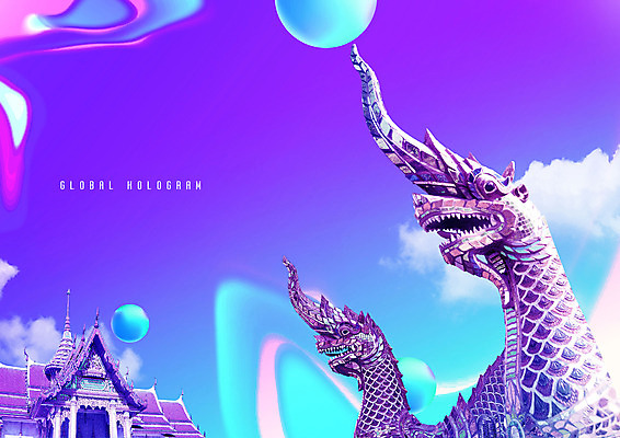 PSD 구름 편집이미지 건축물 태국 풍경 사람없음 건물 관광지 글로벌 동상 보라색 동남아시아 화려 랜드마크 홀로그램 이미지편집 자연요소 건축 아시아 컬러 여행 컨셉 조형물 기념물 파일형식