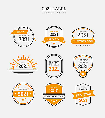 리본 일러스트 새해 프레임 사람없음 세트 태양 노란색 라벨 고급 다각형 신상품 2021년 신축년 국내일러스트 AI파일 자연요소 도형 컬러 컨셉 상품 연도 파일형식 벡터