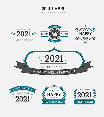 리본 잎 일러스트 새해 프레임 사람없음 세트 라벨 고급 청록색 다각형 신상품 2021년 신축년 국내일러스트 AI파일 도형 식물 컬러 컨셉 상품 연도 파일형식 벡터