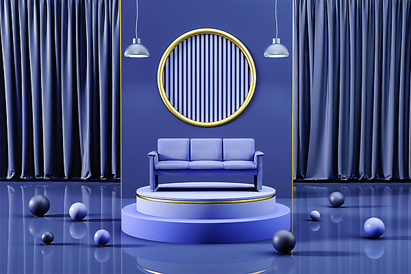도형 PSD 편집 편집이미지 백그라운드 전구 사람없음 장식 파란색 소파 3D소스 3D 공간 램프 원형 황금 입체 디지털합성 오브젝트 합성 단상 입체도형 편집소스 미니멀 편집3D 컬러 의자 조명 파일형식