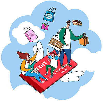 전신 여자 남자 어린이 일러스트 가족 엄마 여러명 성인 빨간색 선물상자 쇼핑 쇼핑백 세일 신용카드 아빠 국내일러스트 AI파일 컬러 다수 가방 관계 선물 사람 금융 상자 파일형식 벡터