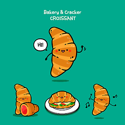 빵 일러스트 디저트 사람없음 초록색 귀여움 빵집 크루아상 음식캐릭터 크루아상샌드위치 디저트캐릭터 일러캐릭터 AI파일 캐릭터 음식 컬러 컨셉 샌드위치 상점 파일형식 벡터