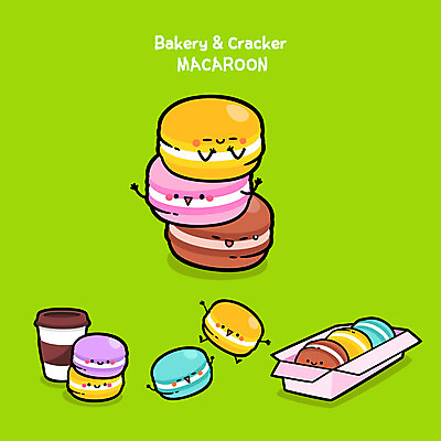 일러스트 디저트 사람없음 초록색 상자 쌓기 과자 귀여움 빵집 음식캐릭터 마카롱 테이크아웃컵 디저트캐릭터 일러캐릭터 AI파일 캐릭터 음식 컬러 컨셉 모션 컵 상점 파일형식 벡터
