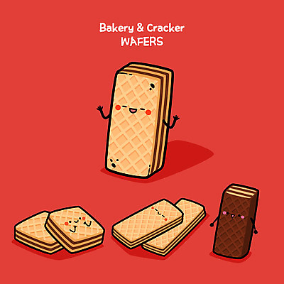 일러스트 디저트 사람없음 빨간색 과자 귀여움 빵집 음식캐릭터 초코맛 웨하스 디저트캐릭터 일러캐릭터 AI파일 캐릭터 음식 컬러 컨셉 쿠키 상점 초콜릿 맛 파일형식 벡터