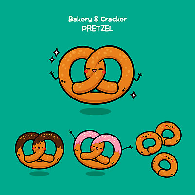빵 일러스트 디저트 사람없음 초록색 과자 귀여움 빵집 음식캐릭터 딸기맛 초코맛 브레첼 디저트캐릭터 일러캐릭터 AI파일 캐릭터 음식 컬러 컨셉 딸기 상점 초콜릿 맛 파일형식 벡터