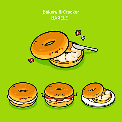 빵 일러스트 디저트 사람없음 초록색 귀여움 빵집 나이프 음식캐릭터 베이글 베이글샌드위치 크림치즈 스프레드 디저트캐릭터 일러캐릭터 AI파일 캐릭터 식기 음식 컬러 컨셉 치즈 샌드위치 상점 칼 파일형식 벡터