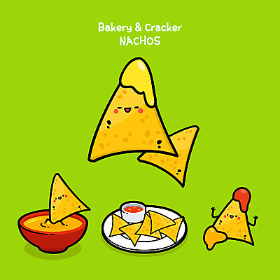 일러스트 디저트 사람없음 초록색 과자 귀여움 소스 칩 삼각형 음식캐릭터 나초 나쵸 디저트캐릭터 일러캐릭터 AI파일 도형 캐릭터 음식 컬러 컨셉 양념 파일형식 벡터