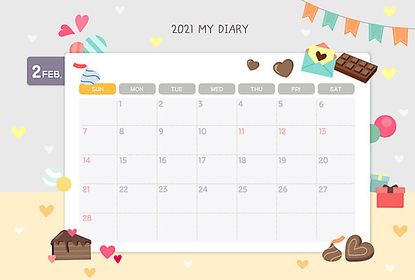 겨울 일러스트 프레임 발렌타인데이 선물 사랑 사람없음 초콜릿 다이어리 달력 날짜 스케줄러 스케쥴러 2월 월 가랜드 다이어리속지 파스텔톤 프레임일러스트 국내일러스트 AI파일 계절 감정 컬러 데이이벤트 디저트 사무용품 파티용품 파일형식 벡터