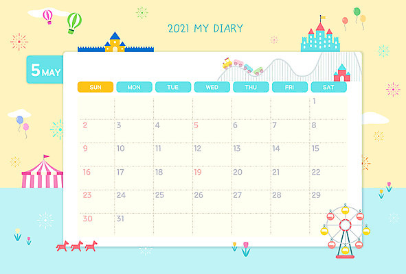 일러스트 프레임 사람없음 다이어리 봄 궁전 놀이공원 달력 날짜 5월 스케줄러 스케쥴러 월 다이어리속지 파스텔톤 프레임일러스트 국내일러스트 AI파일 계절 컬러 고건축 사무용품 테마파크 파일형식 벡터
