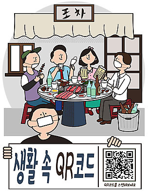 전신 PSD 여자 남자 음식 의자 일러스트 창문 탁자 맥주 생고기 육류 마스크 여러명 친구 스마트폰 문 회색 모임 술집 바이러스 예방 감염 전염 결재 소주 외식 QR코드 개인정보 스캔 이슈 포장마차 회식 장식술 출입명부 델타변이바이러스 고깃집 국내일러스트 컬러 가구 다수 식재료 비즈니스 관계 주류 사람 장식 핸드폰 스마트기기 식당 식사 정보 질병 파일형식