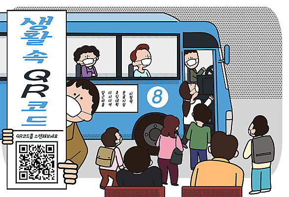 전신 PSD 여자 남자 어린이 이동 일러스트 버스 대중교통 마스크 안전 여러명 파란색 스마트폰 회색 바이러스 버스정류장 출퇴근 감염 전염 QR코드 개인정보 스캔 줄서기 출입명부 델타변이바이러스 국내일러스트 육상교통 교통수단 컬러 다수 컨셉 비즈니스 모션 사람 핸드폰 스마트기기 정보 역 질병 파일형식