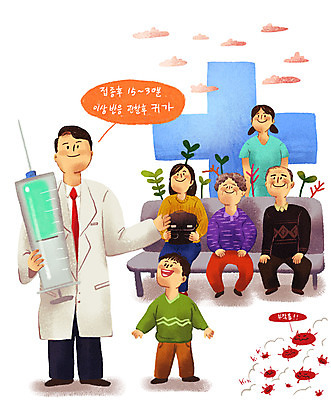 전신 PSD 구름 여자 노년 남자 어린이 의자 일러스트 의학 안내 병원 주사기 안전 앉기 여러명 고통 환자 간호사 의사 대기 바이러스 질병 위험 감기 사회이슈 박테리아 백신 예방접종 인플루엔자 접종 증상 휴유증 보건 부작용 국내일러스트 자연요소 감정 가구 다수 컨셉 의료기기 모션 사람 성인 의료진 파일형식