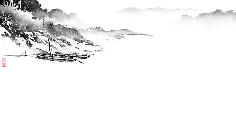 PSD 나무 설경 겨울 일러스트 캘리그라피 붓터치 흑백 풍경 사람없음 물 강 눈 숲 강가 동양화 언덕 번짐 나루터 산수화 두척 조각배 국내일러스트 자연요소 식물 계절 2 배_교통 날씨 촬영기법 미술 항구 파일형식 효과