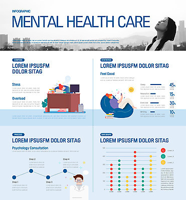 여자 일러스트 그래프 휴식 건강 피곤 한명 동양인 상반신 20대 성인 파란색 인포그래픽 한국인 도시 힘듦 정신건강 국내일러스트 AI파일 1 컬러 컨셉 사람 인종 청년 파일형식 벡터