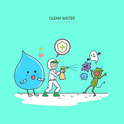 전신 PSD 남자 일러스트 한명 성인 물 깨끗함 오염 박테리아 수질오염 균 민트색 방역 소독 멸균 국내일러스트 자연요소 1 컬러 컨셉 의학 사람 환경오염 파일형식
