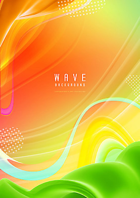 PSD 편집이미지 백그라운드 곡선 그래픽백그라운드 사람없음 그래픽 초록색 주황색 웨이브 이미지편집 선 컬러 파일형식