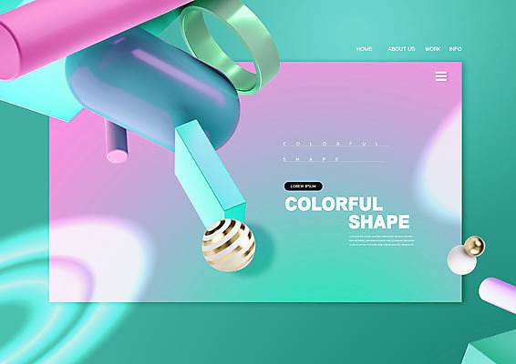 도형 PSD 편집 편집이미지 분홍색 컬러 백그라운드 그래픽백그라운드 사람없음 그래픽 컬러풀 입체 디지털합성 웨이브 민트색 폴리곤 이미지편집 파일형식