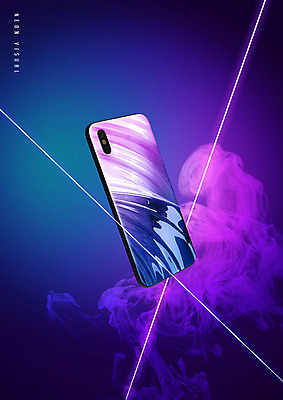 PSD 편집이미지 백그라운드 그래픽백그라운드 사람없음 그래픽 빛 스마트폰 핸드폰 보라색 연기 이미지편집 컬러 전자제품 스마트기기 파일형식